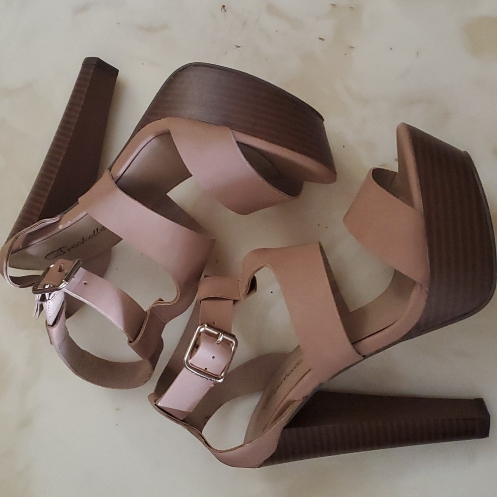 Platform open toe heels - Picture 5 of 7